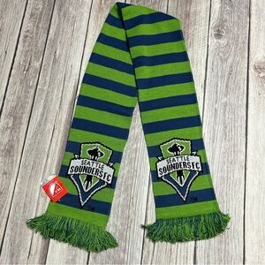 Seattle Sounders MLS Soccer Blue Green Acrylic 60” Scarf New Puffneck Scarves